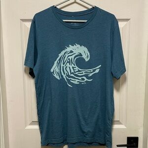 WESTCOASTEE | Island Wave | Graphic Tee |Adult Unisex | T-Shirt | Teal | Size XL